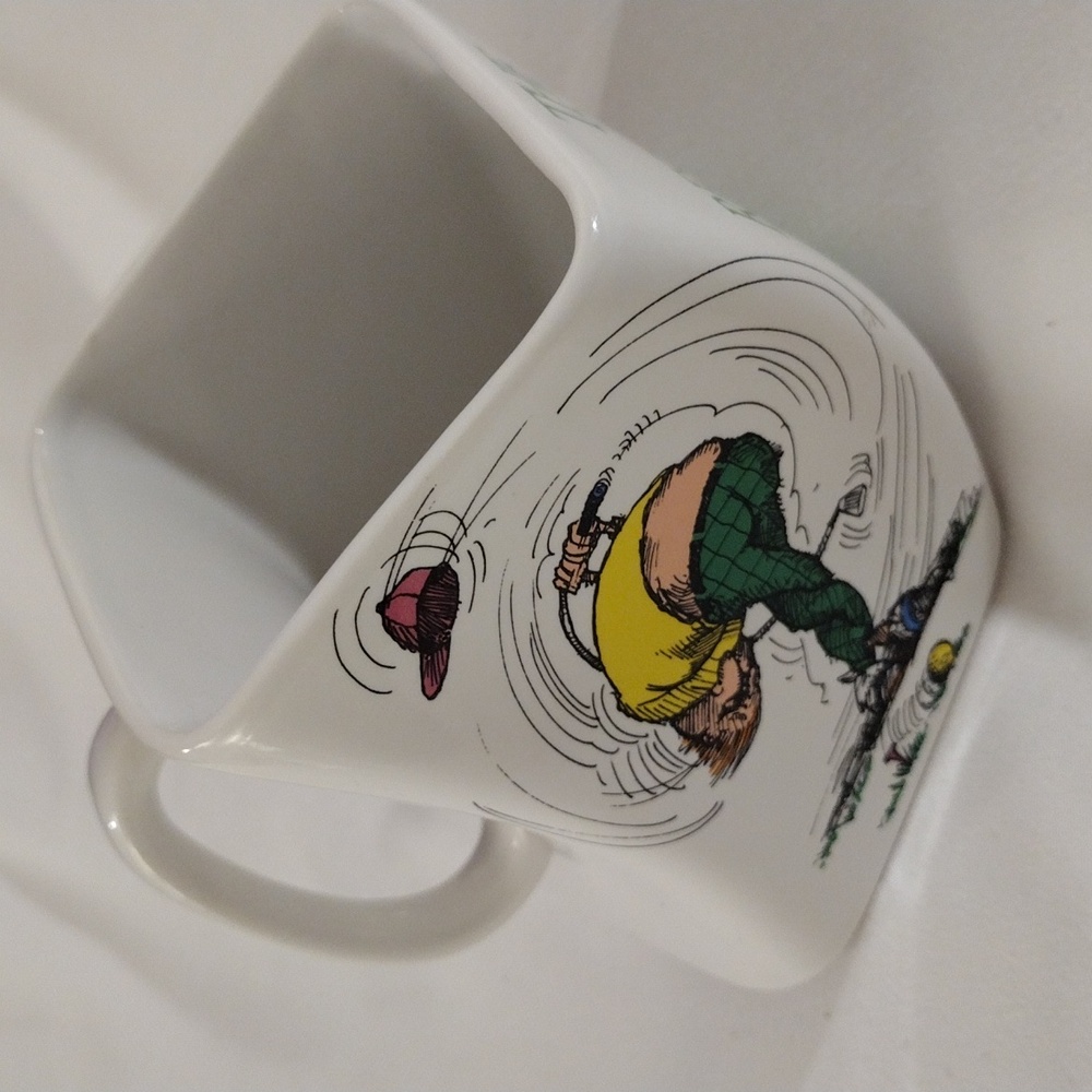 Classic vintage over swing comic golf mug